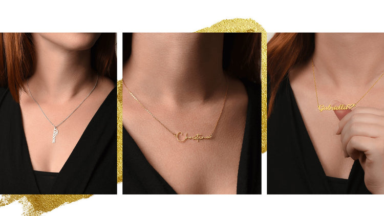 Our laser cut, personal name necklaces are the perfect personalized gift for her for any special occasion.