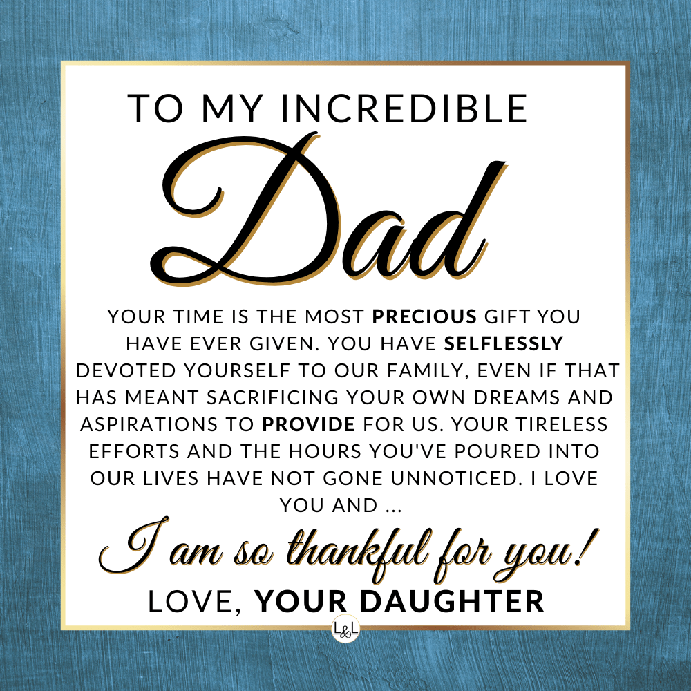 Gift For My Dad, From Daughter - Men's Openwork Watch + Box - Thoughtful Father's Day, Christmas or Birthday Gift For Him - Liliana and Liam