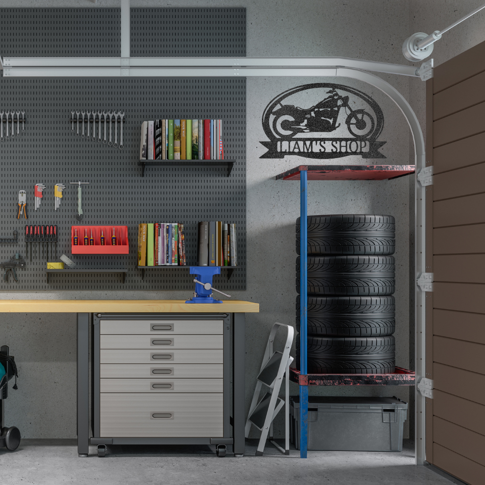 Cruiser Bike 2 Monogram - Steel Sign