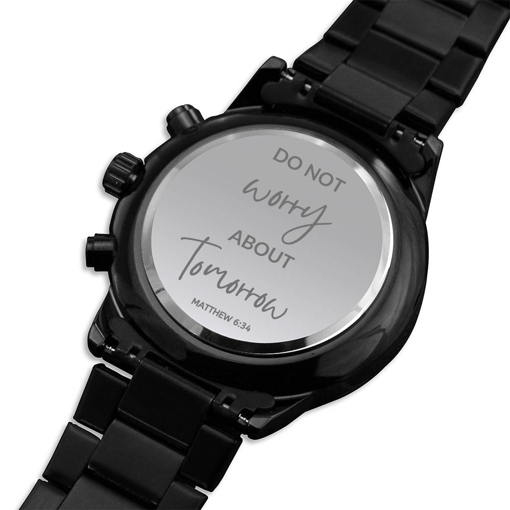 Christian Engraved Watch - Do Not Worry - Great Gift For Christmas, Birthday, Confirmation, or A Baptism - Liliana and Liam