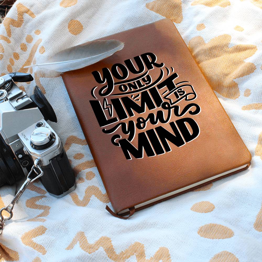 Your Only Limit - Custom Leather Journal - Inspirational Notebook - Liliana and Liam