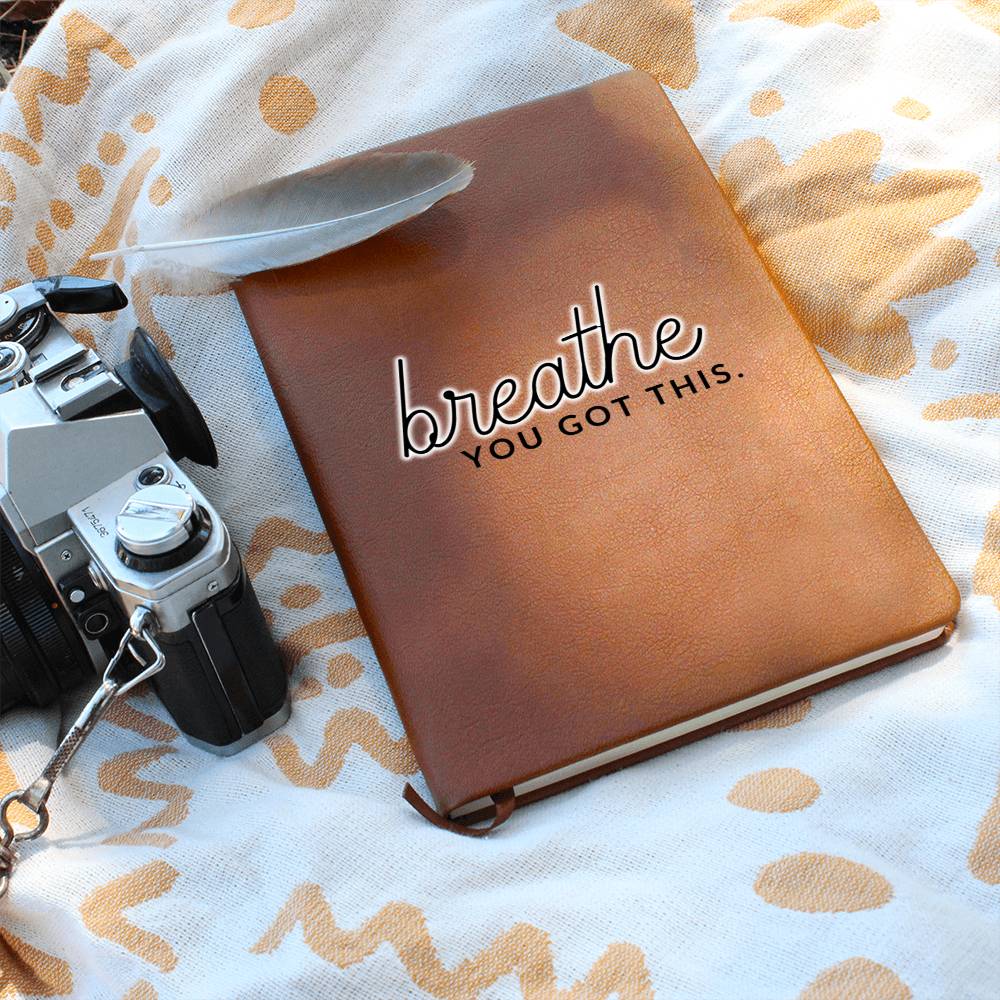 Breath - Inspirational Leather Journal - Encouragement, Birthday or Christmas Gift - Liliana and Liam