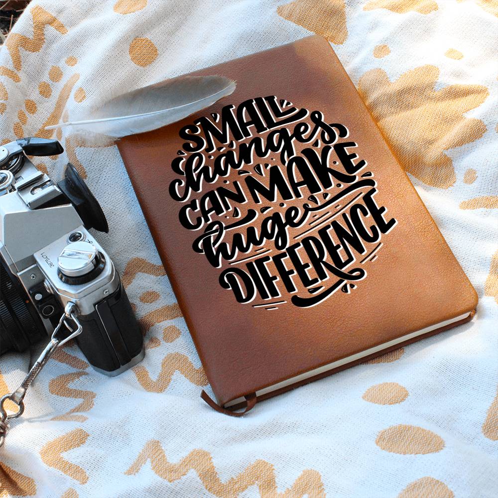 Small Steps - Custom Leather Journal - Inspirational Notebook - Liliana and Liam