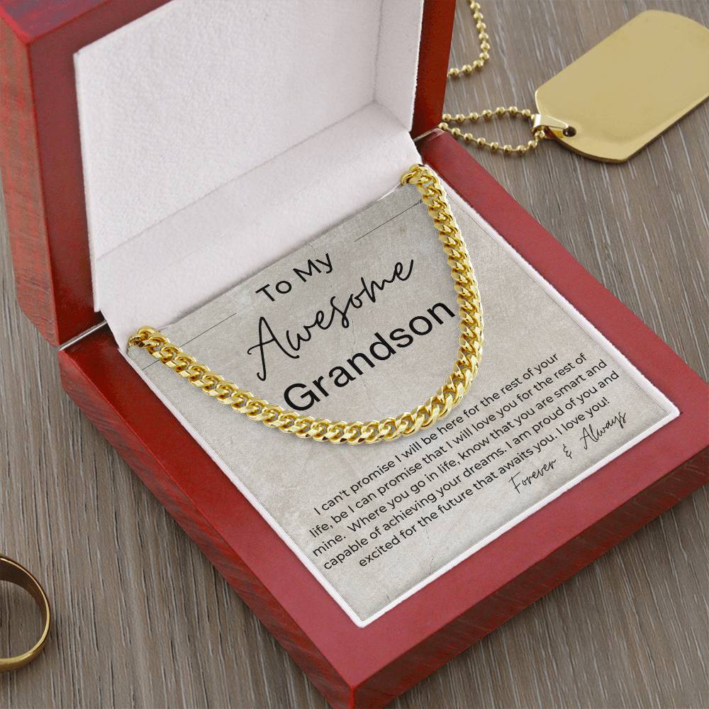 I am So Proud of You - Gift for Grandson - Linked Chain Necklace