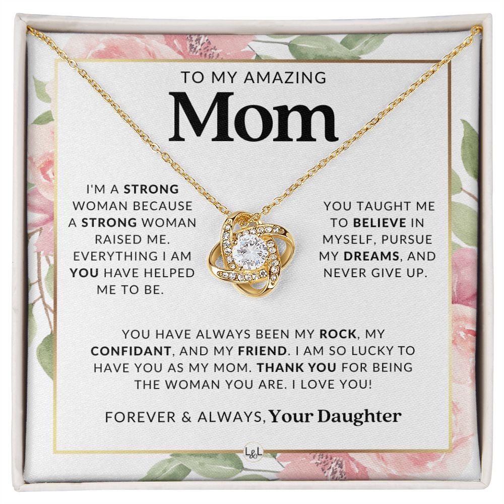 Mom Gift, from Son - More Than Words - Meaningful Necklace - Great for Mother's Day, Christmas, Her Birthday, or As An Encouragement Gift 18K Yellow