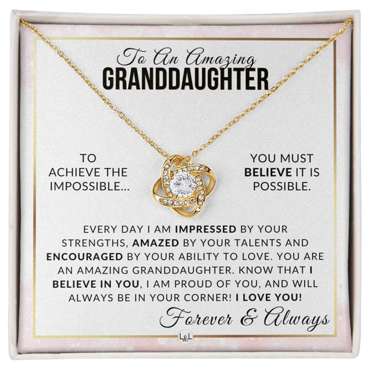 Granddaughter Gift - I Believe In You - Meaningful Granddaughter Gift For Her Birthday, Christmas or For Graduation