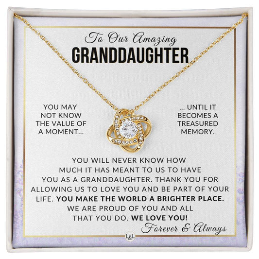 Gift For Our Granddaughter - Proud Of You - Meaningful Granddaughter Gift For Her Birthday, Christmas or For Graduation