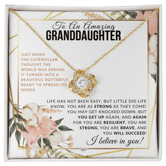Granddaughter Gift - Spread Your Wings - Meaningful Granddaughter Gift For Her Birthday, Christmas or For Graduation