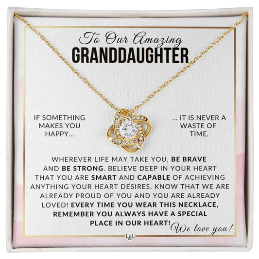 Gift For Our Granddaughter - Be Brave, Be Strong - Meaningful Granddaughter Gift For Her Birthday, Christmas or For Graduation