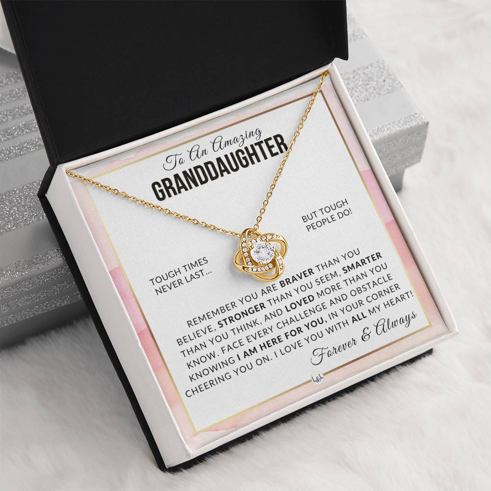 Granddaughter Gift - Braver, Stronger, Smarter - Meaningful Granddaughter Gift For Her Birthday, Christmas or For Graduation