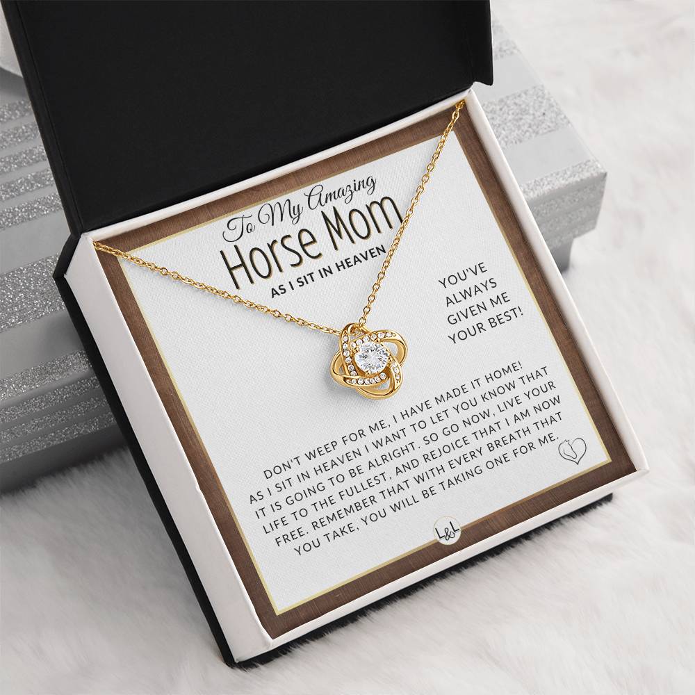 I Have Made It Home - For Mourning Horse Mom - Horse Memorial Gift, Horse Loss Keepsake, Horse in Heaven - Condolence And Comfort Sympathy Gift - Grieving Horse Mom Keepsake Necklace - Liliana and Liam