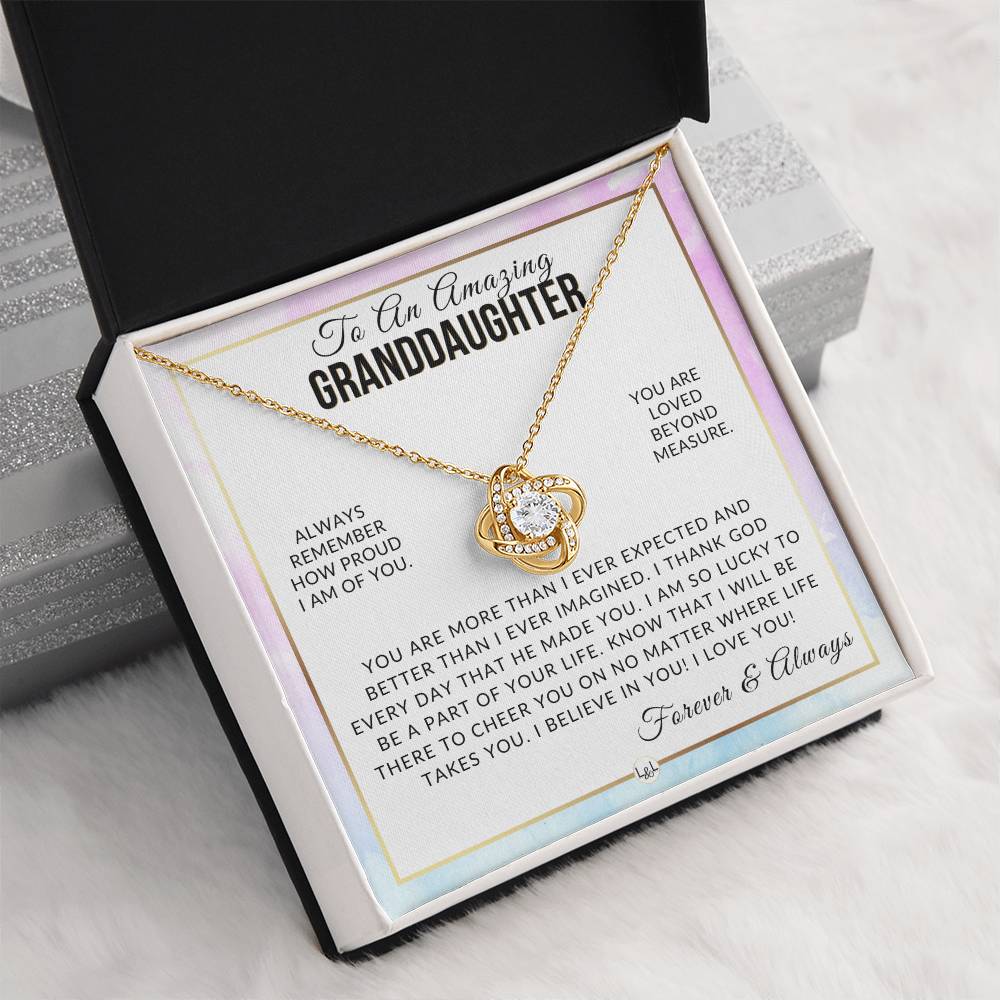 Granddaughter Gift - I Thank God - Meaningful Granddaughter Gift For Her Birthday, Christmas or For Graduation