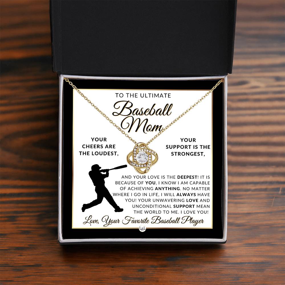 Baseball Mom Gift - Great For Mother's Day, Christmas, Her Birthday, Or As An End of Season Gift - Beautiful Women's Pendant Necklace + Heartfelt Message - Liliana and Liam