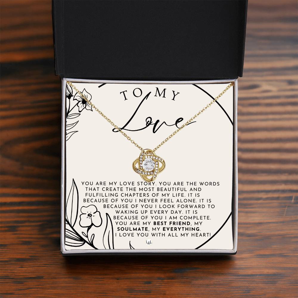 Romantic Gift For My Love - Beautiful Women's Pendant + Heartfelt Message - Perfect Christmas Gift, Valentine's Day, Birthday or Anniversary Present - Liliana and Liam