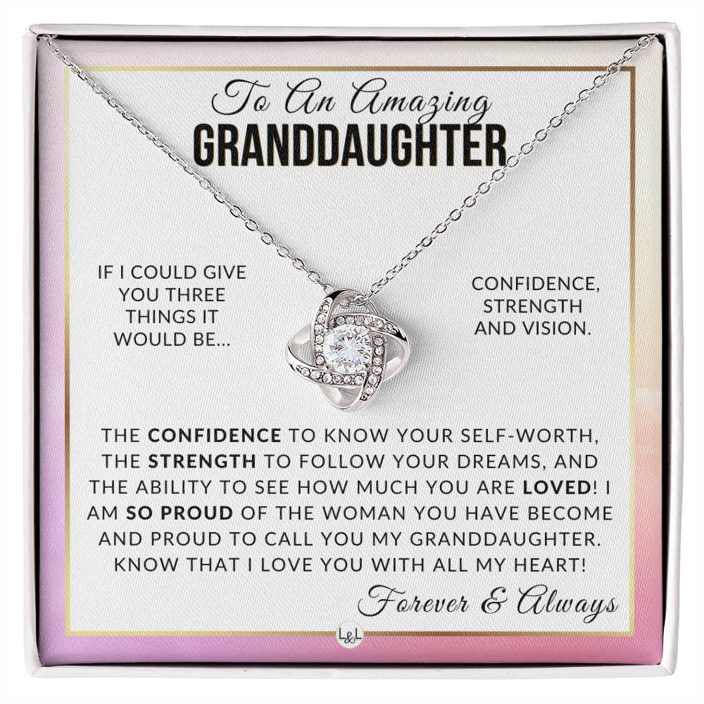 Granddaughter Gift - Forever and Always - Meaningful Granddaughter Gift For Her Birthday, Christmas or For Graduation
