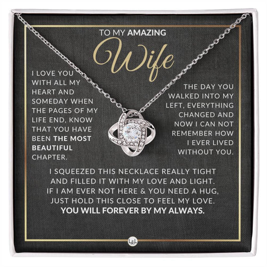Best Gift For Wife - Beautiful Women's Pendant Necklace For Your Wife + Heartfelt Message For Her From Husband