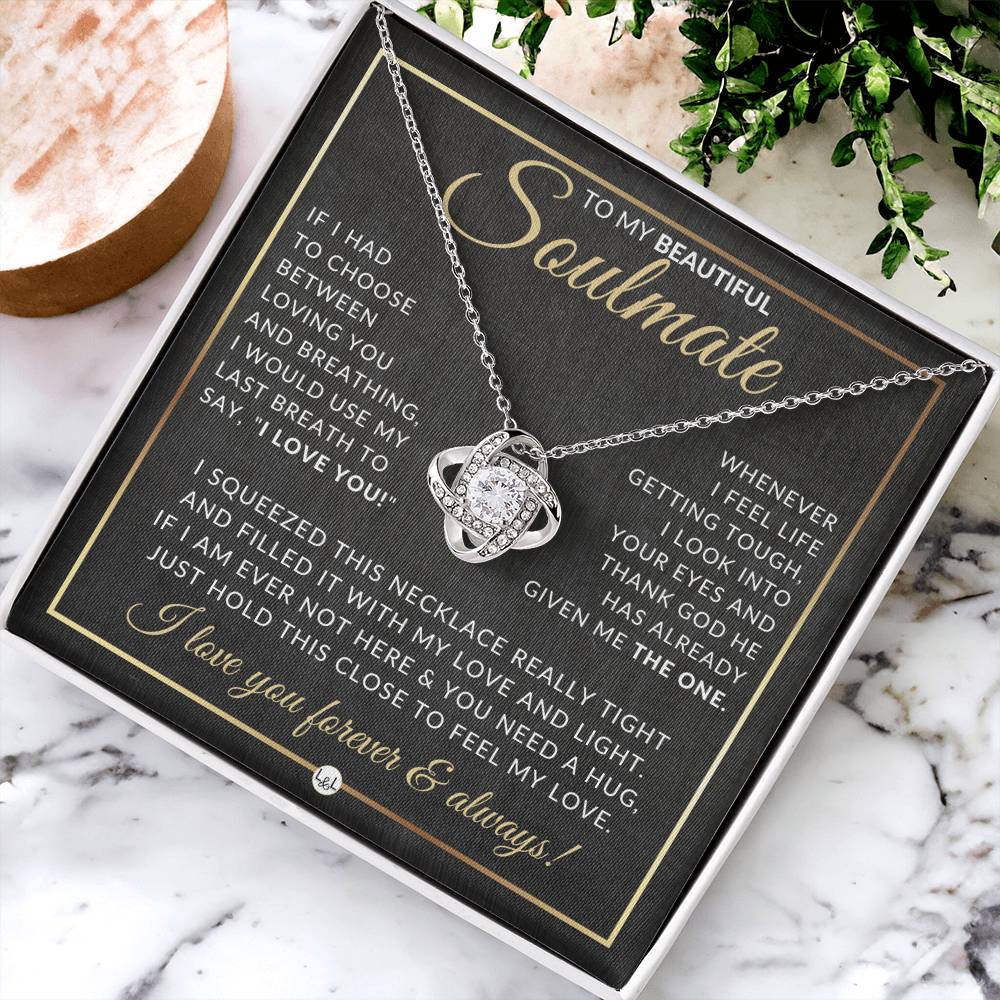 Romantic Gift For Her - Beautiful Women's Pendant + Sentimental Keepsake Message For Your Soulmate - Perfect Christmas Gift, Valentine's Day, Birthday or Anniversary Present