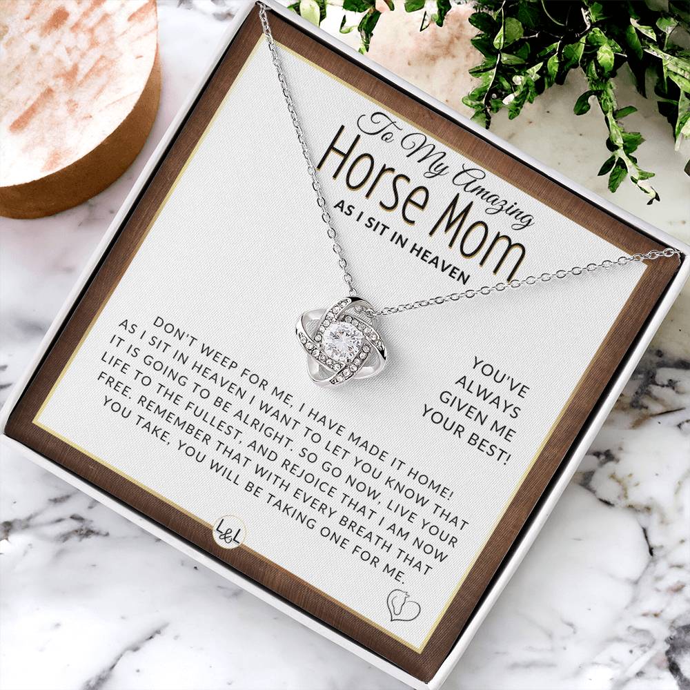 I Have Made It Home - For Mourning Horse Mom - Horse Memorial Gift, Horse Loss Keepsake, Horse in Heaven - Condolence And Comfort Sympathy Gift - Grieving Horse Mom Keepsake Necklace