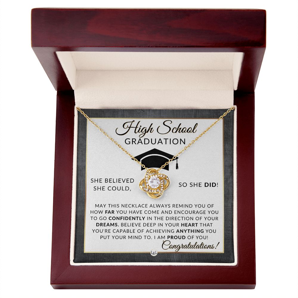 High School Graduation Gift For Her - Meaningful Milestone Necklace - Graduation Gift For Her - Liliana and Liam