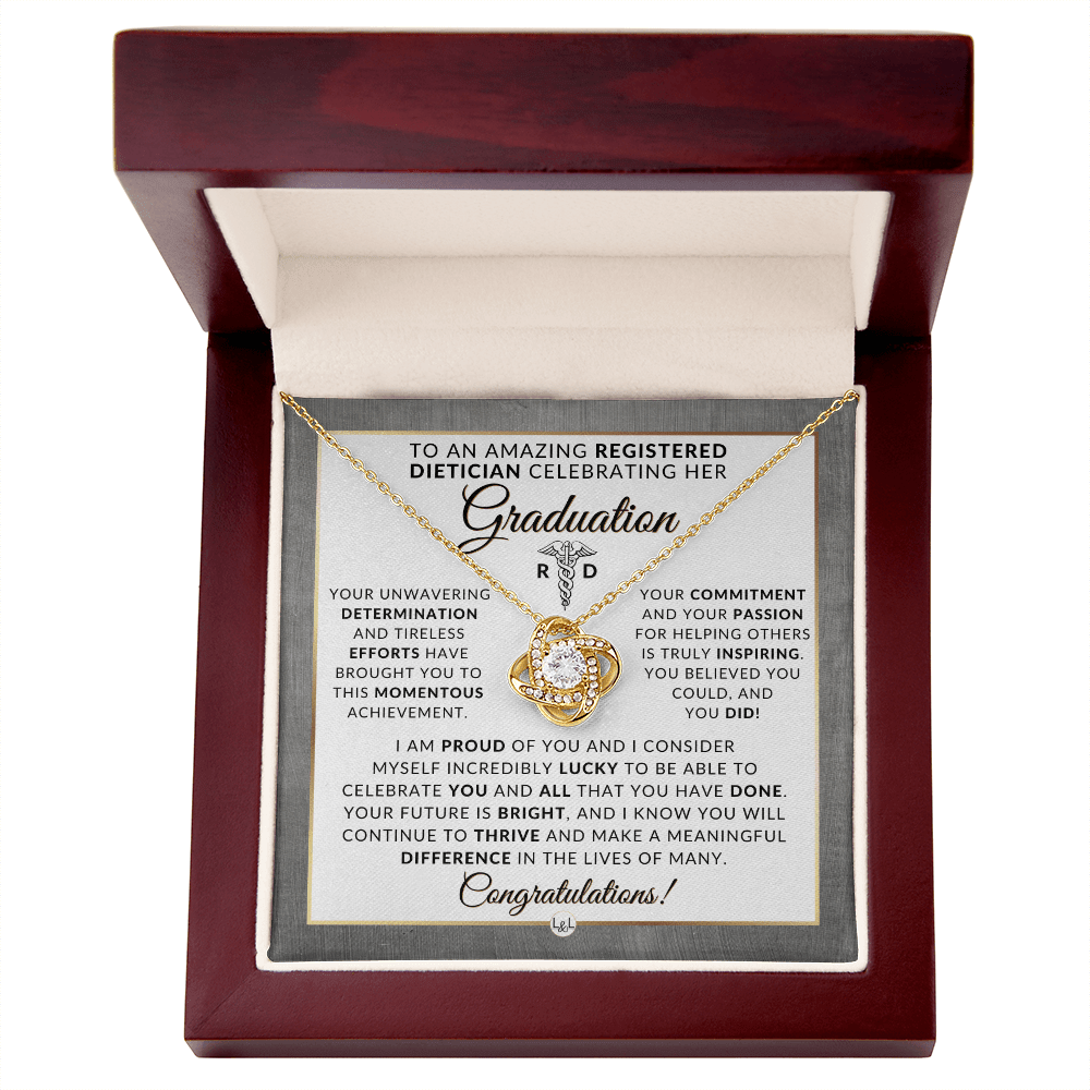 Registered Dietitian: Necklace to Celebrate - Graduation Gift For Her - Liliana and Liam