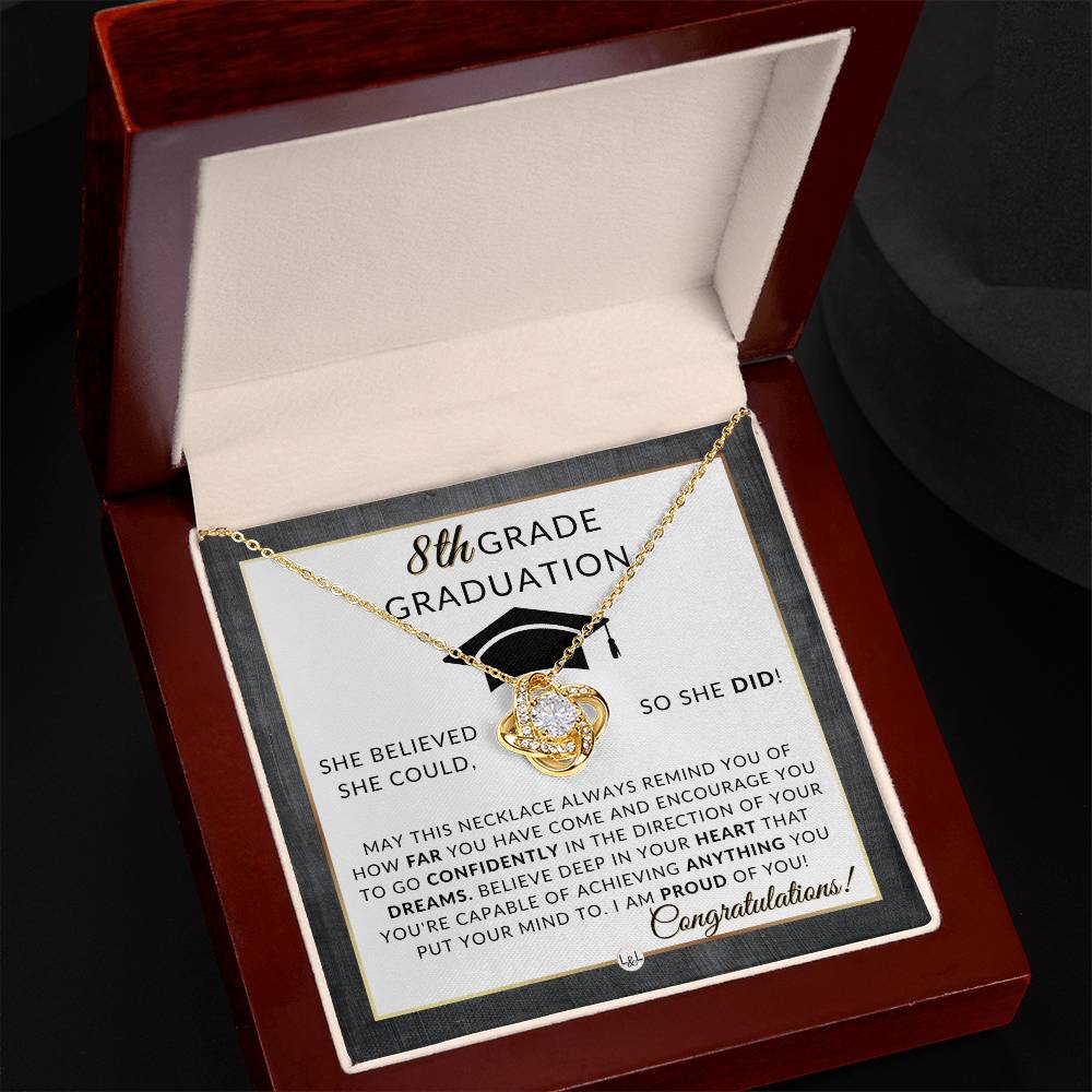 8th Grade Graduation Gift For Her - Meaningful Milestone Necklace - 2024 Graduation Gift For Her