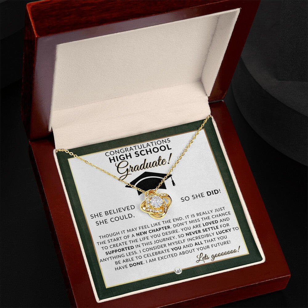 2024 High School Grad Gifts For Her - Meaningful Milestone Necklace - 2024 HS Graduation Gift Idea For A Graduating Girl - Liliana and Liam