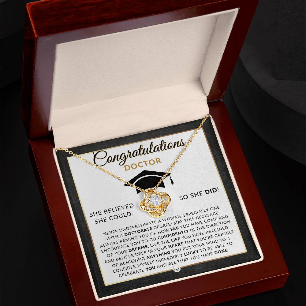 PHD Graduation Gift For Her - Meaningful Milestone Necklace - Graduation Gift For Her - Liliana and Liam