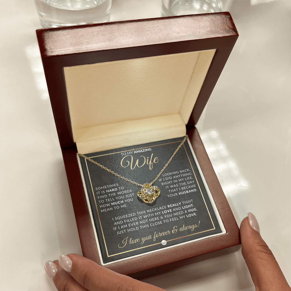 Surprise Gift For Wife - Pendant Necklace - Sentimental and Romantic Christmas Gift, Valentine's Day, Birthday or Anniversary Present