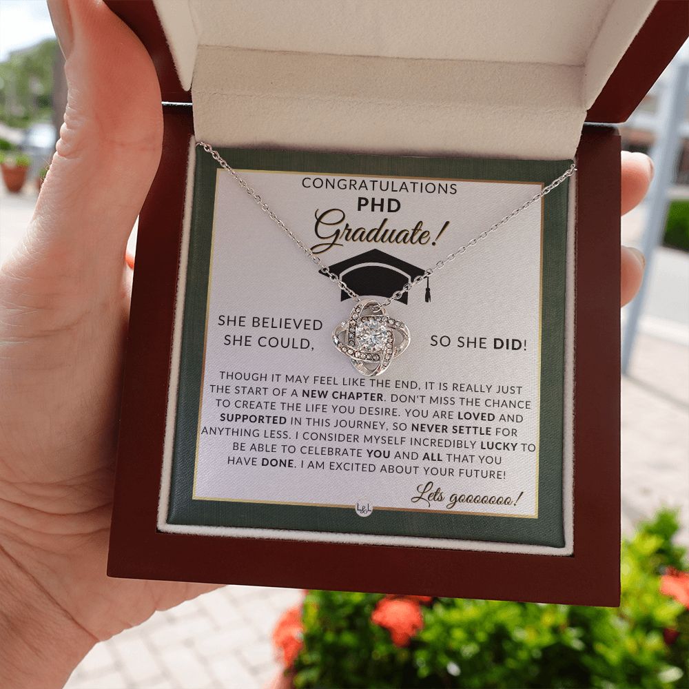 2024 PhD Graduation Necklace For Her - 2024 Graduation Gift Idea For Her