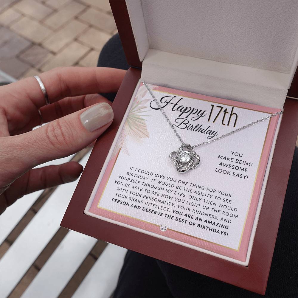 17th Birthday Gift For Her - Beautiful Women's Pendant Necklace + Heartfelt Birthday Message For Her - Liliana and Liam