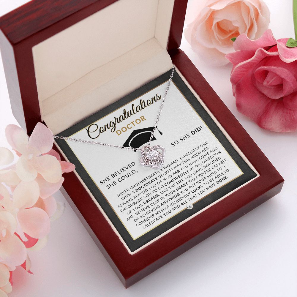 PHD Graduation Gift For Her - Meaningful Milestone Necklace - 2024 Graduation Gift For Her - Liliana and Liam