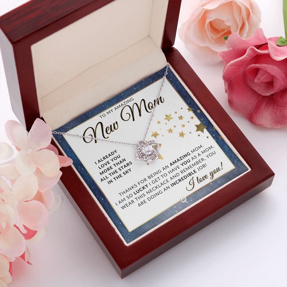 New Mom Gift - Beautiful Pendant Necklace To Celebrate Mom - Great Birthday, Mother's Day or Christmas Gift Idea For Her - Liliana and Liam