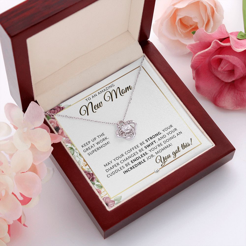 New Mom - Beautiful Pendant Necklace To Celebrate Mom - Great Birthday, Mother's Day or Christmas Gift Idea For Her - Liliana and Liam