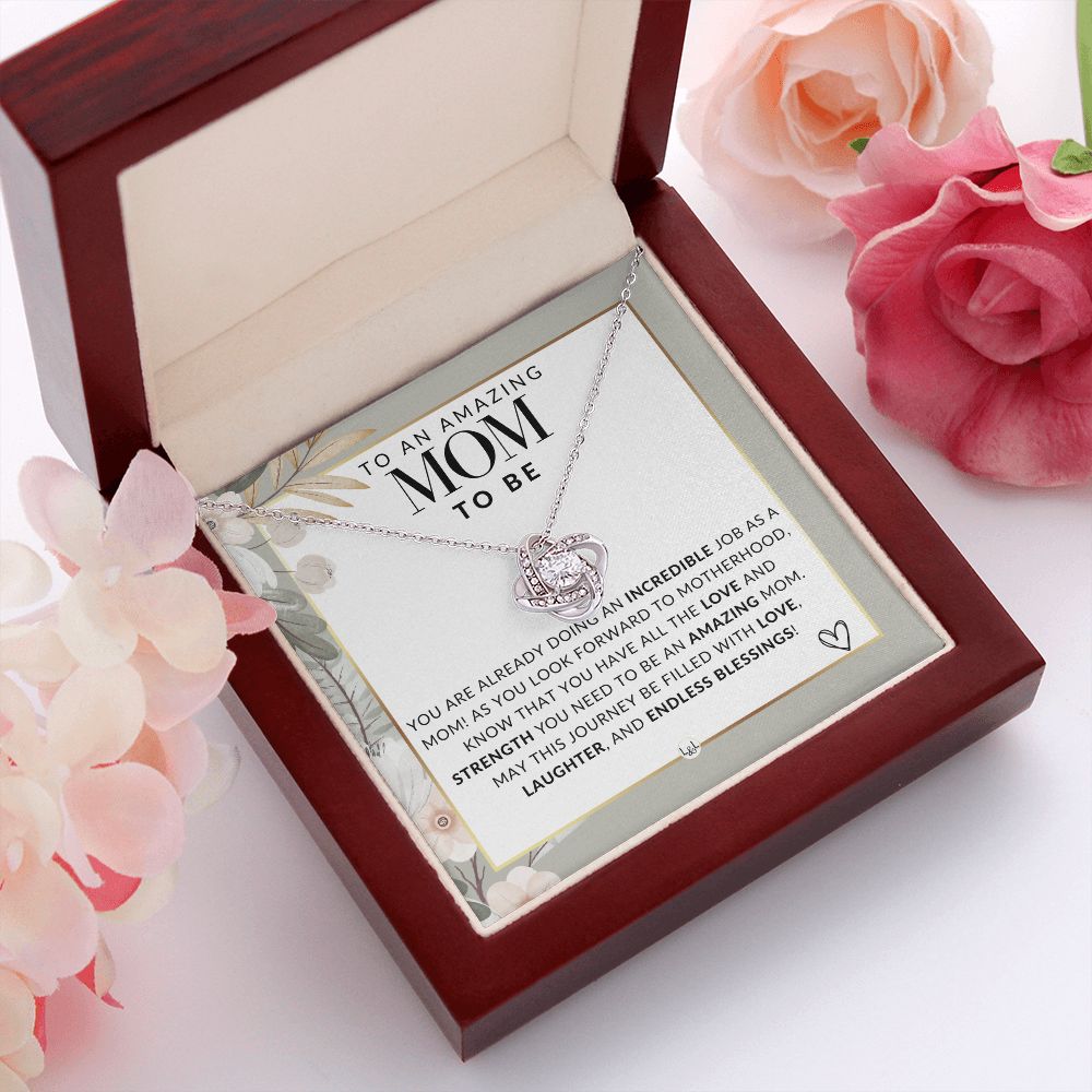 Mom To Be Necklace - Beautiful Pendant Necklace To Celebrate Mom - Great Birthday, Mother's Day or Christmas Gift Idea For Her - Liliana and Liam