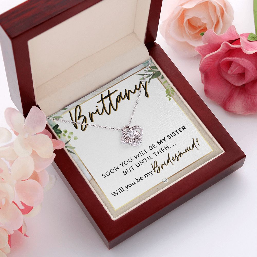 Bridesmaid Proposal, Custom Name - Will You Be My Bridesmaid, Sister in Law - Wedding Party Proposal, Beach and Destination Wedding Theme - Liliana and Liam