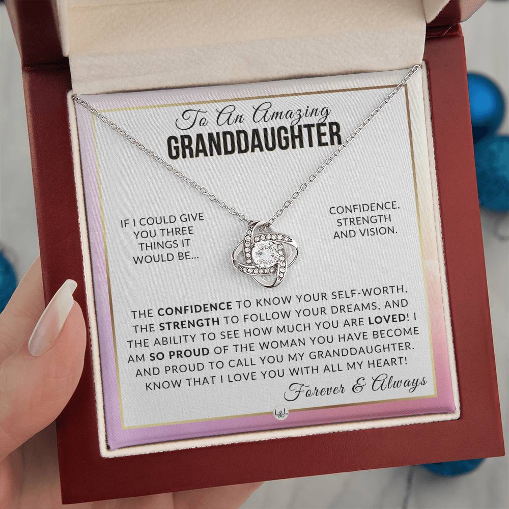 Granddaughter Gift - Forever and Always - Meaningful Granddaughter Gift For Her Birthday, Christmas or For Graduation