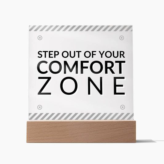 Step Out - Motivational Acrylic with LED Nigh Light - Inspirational New Home Decor - Encouragement, Birthday or Christmas Gift