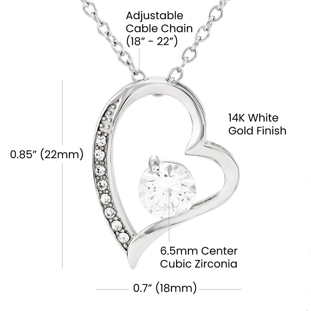 Gift For Wife After Marriage - Beautiful Women's Open Heart Pendant Necklace + Heartfelt Message - Liliana and Liam