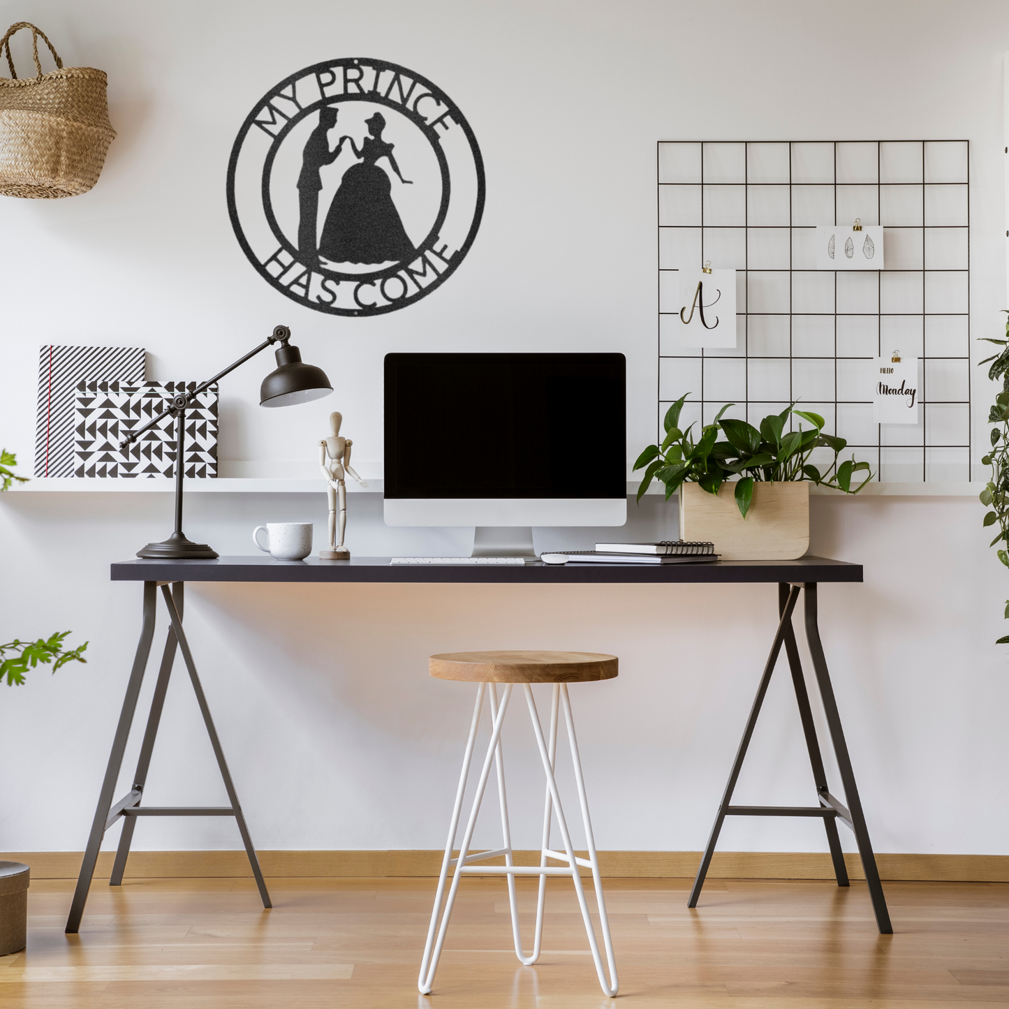 Prince and Princess Metal Wall Art - Custom Princess Decor, Kids Door Sign, Princess Room Decor, Nursery Decor