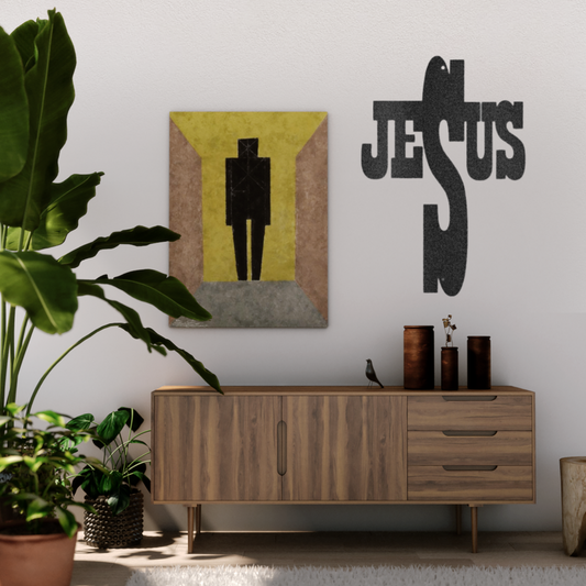 Jesus Cross - Custom Metal Sign - Christian Metal Wall Art, Christian Artwork
