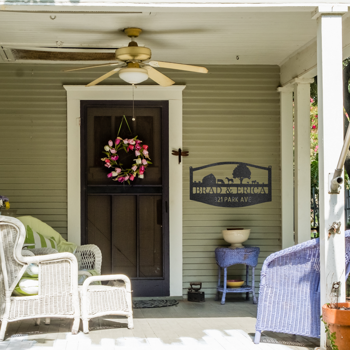 Personalized Metal Address Sign, Classic Farm, Farm Animals, Family Farm, Metal Sign For Farmer, Ranch Sign, Farmhouse Wall Art