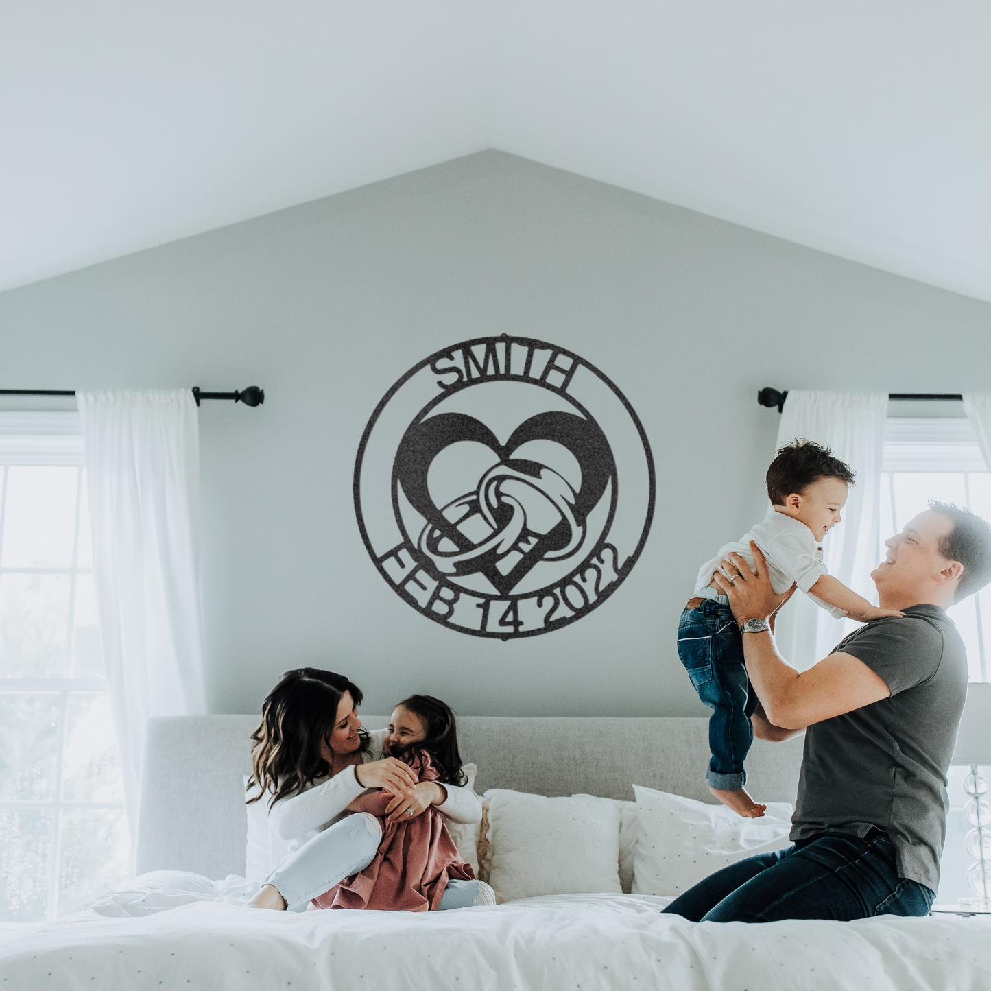 Engagement Monogram - Custom Metal Engagement Sign