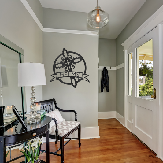 Catholic Monogram - Custom Metal Sign - Christian Metal Wall Art, Christian Artwork