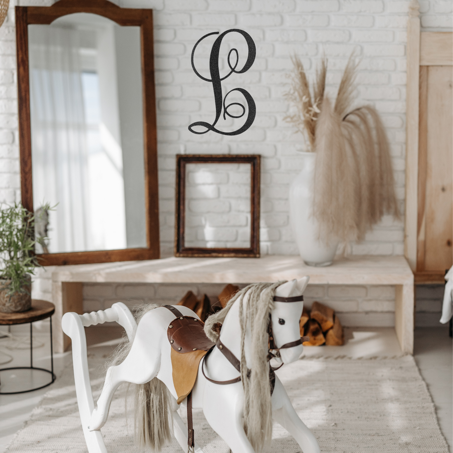 Fancy Initial Letter - Metal Sign, Family Name Sign, Initial Wall Decor, Front Porch Name Sign