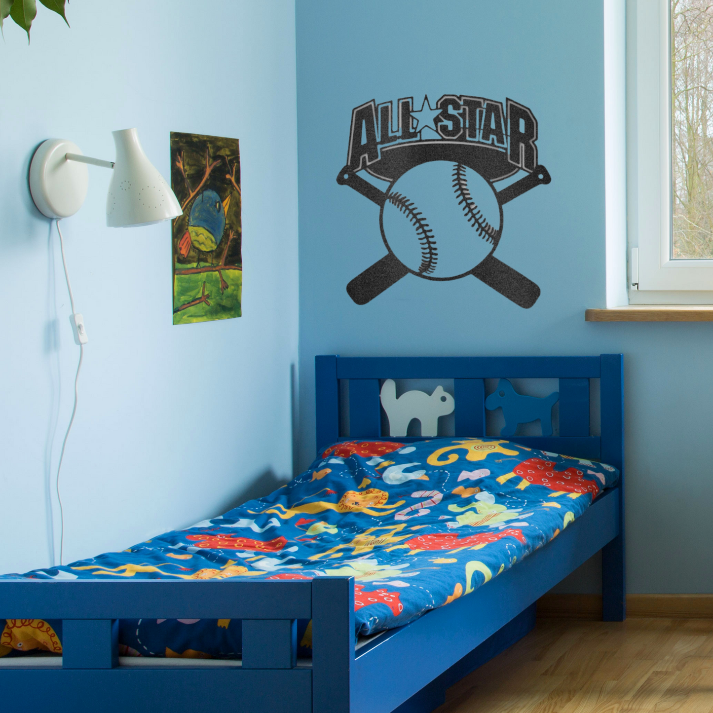 All-Star - Custom Metal Baseball Sign - Playroom Sign, Gift for Baseball Player