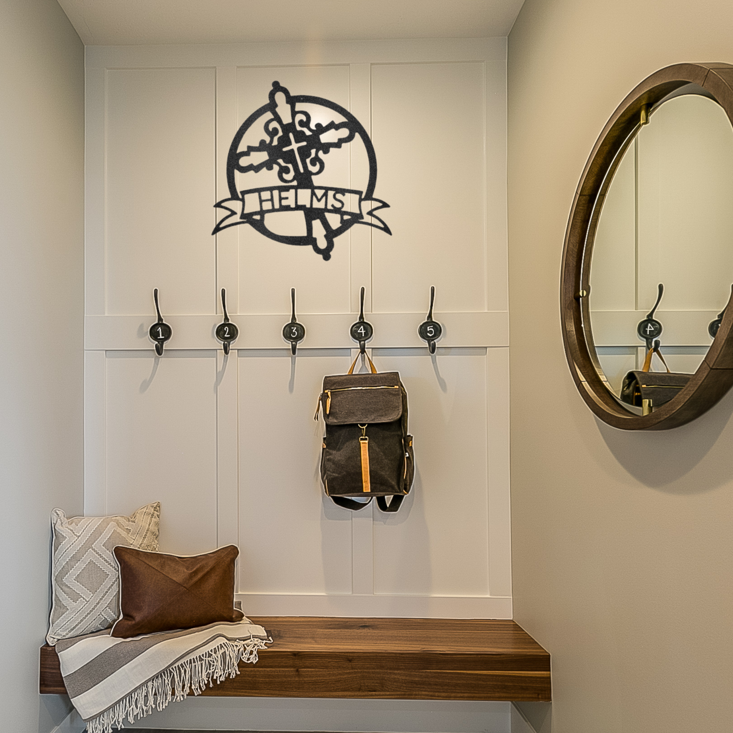 Catholic Monogram - Custom Metal Sign - Christian Metal Wall Art, Christian Artwork