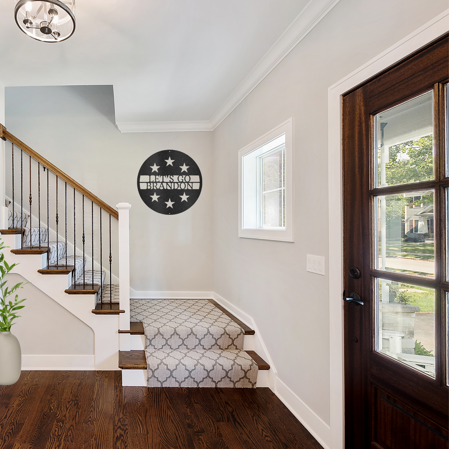 6 Star Monogram - Custom Metal Sign - USA, Patriotic Sign, 4th of July Wreath