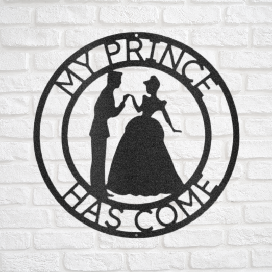 Prince and Princess Metal Wall Art - Custom Princess Decor, Kids Door Sign, Princess Room Decor, Nursery Decor