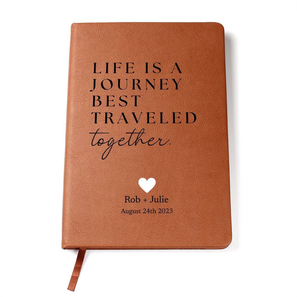 Best Traveled Together - Custom Leather Journal - Love Notebook – Liliana  and Liam
