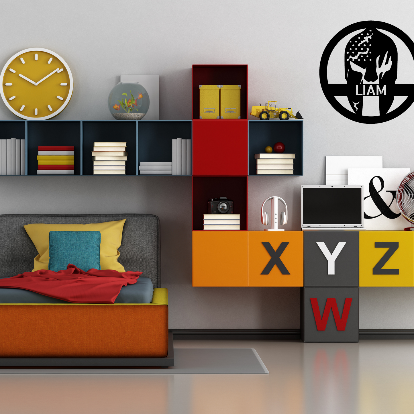 Personalized Spartan Helmet - Metal Sign - Battle Warrior